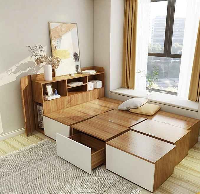 اجزای جداشدنی و ذخیرهسازی تختخواب سکویی مدولار